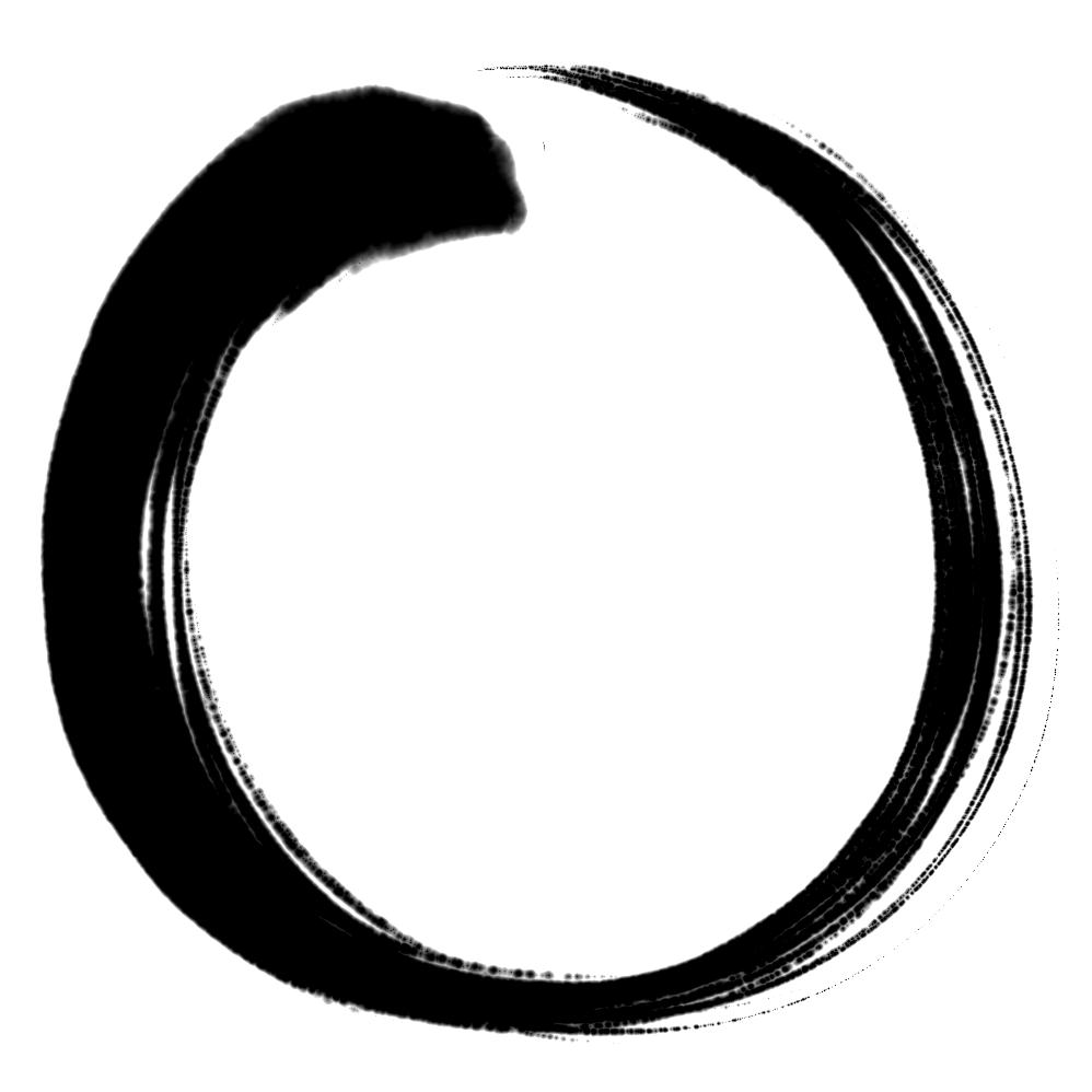 A traditional enso — a circle drawn in one brush stroke